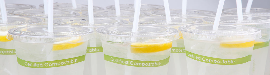 CPLA cold cups with water and lemon