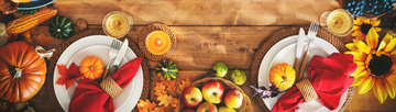 table decorated for thanksgiving