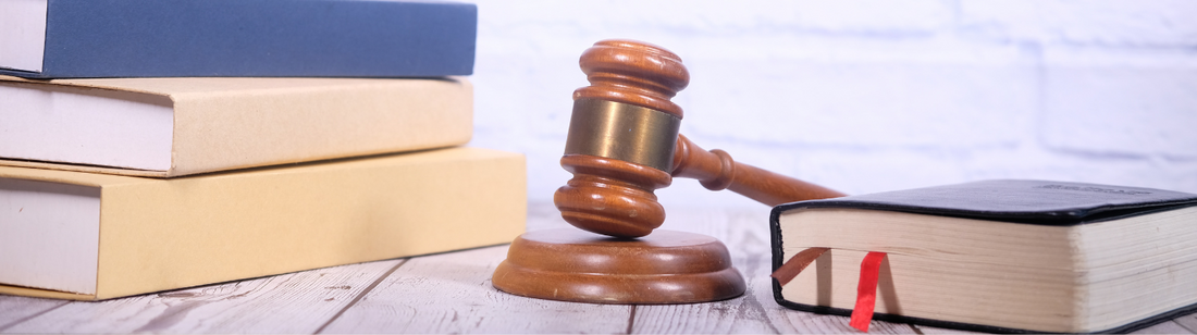 gavel with books on both sides