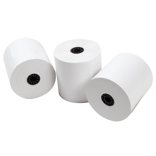 3 rolls of white bond paper 3" x 165'