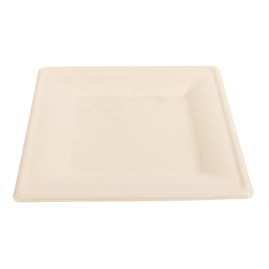 10" square no added pfas molded fiber plate top view