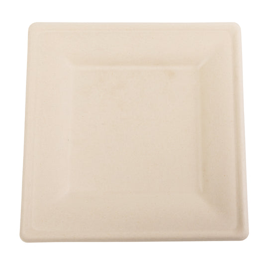 10" square no added pfas molded fiber plate