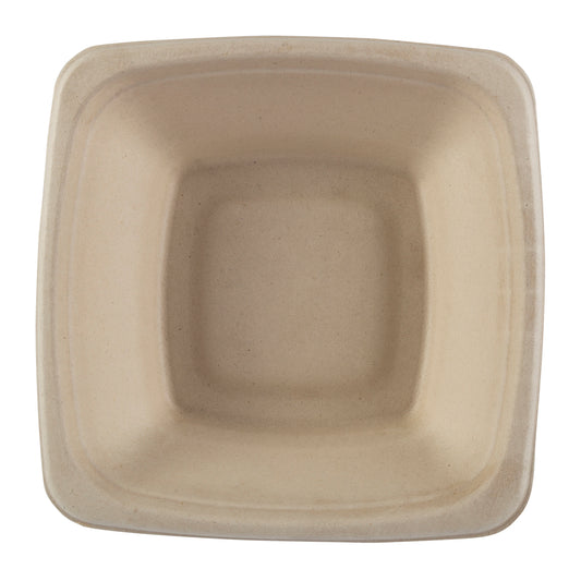 No PFAS added 24 oz. Square Tan Bowls, Case of  300