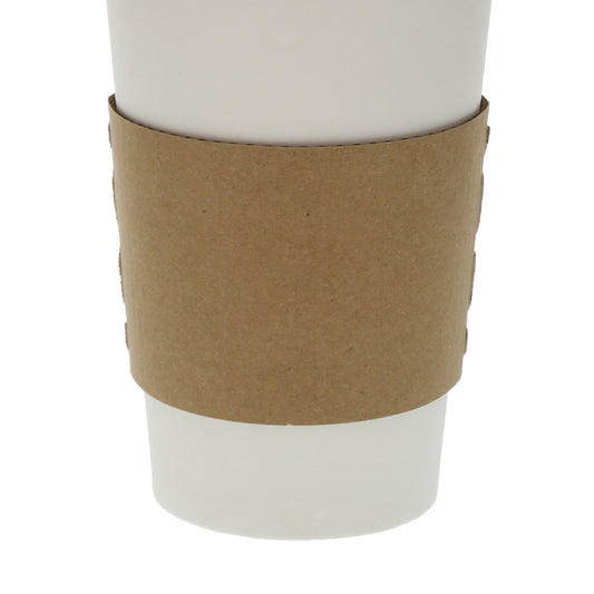Primeware Kraft Hot Cup Sleeve on Coffee Cup - Close-up