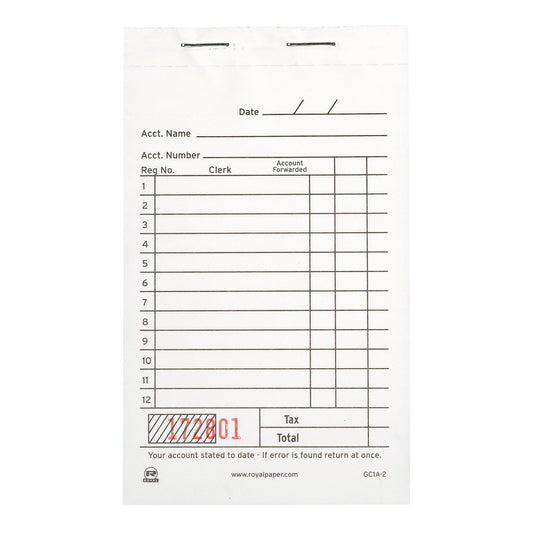 White Carbonless Sales Book-2 Part Booked