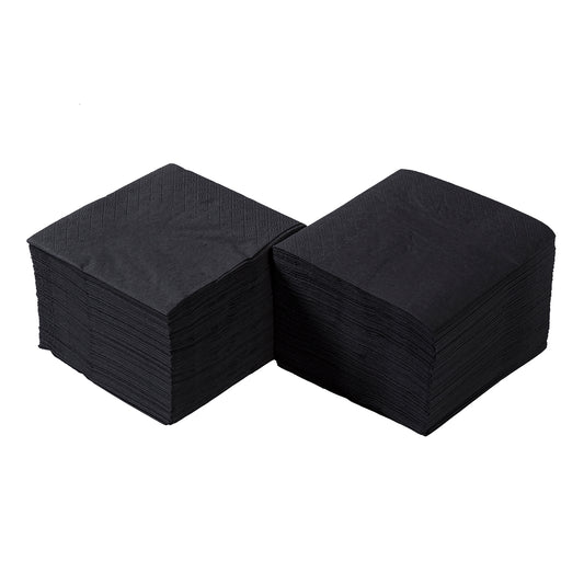 9.5" x 9.5" Black Beverage Napkins