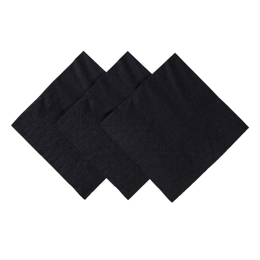 9.5" x 9.5" Black Beverage Napkins