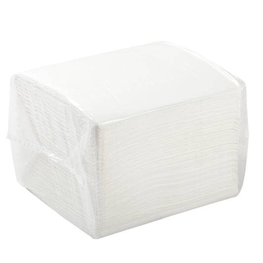 Sleeve of 16.5" x 16.5" 2 Ply White Dinner Napkins