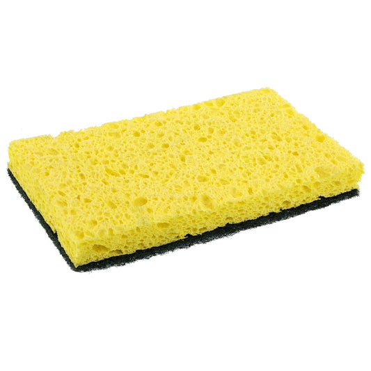 3.75" x 6.5" Green Heavy Duty Scouring Pad/Sponge Combo