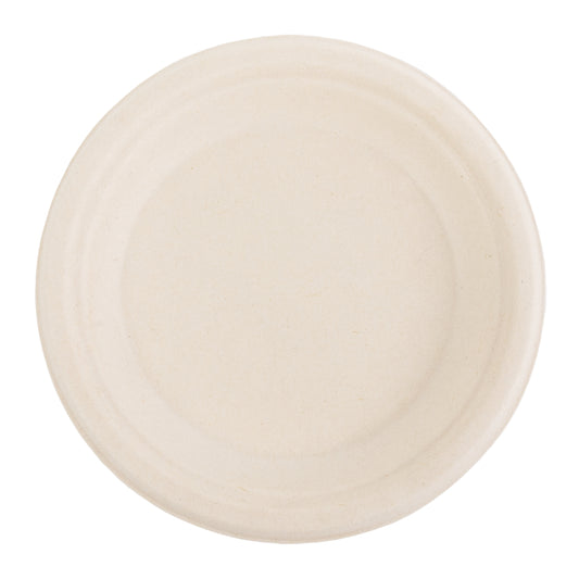 No added PFAS 6" Round Heavy Molded Fiber Plate