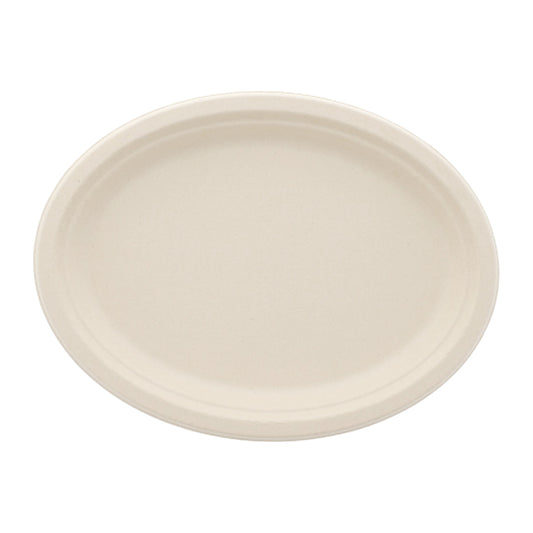 No PFAS added 12.5" x 10" Large Heavy Fiber Platter top view