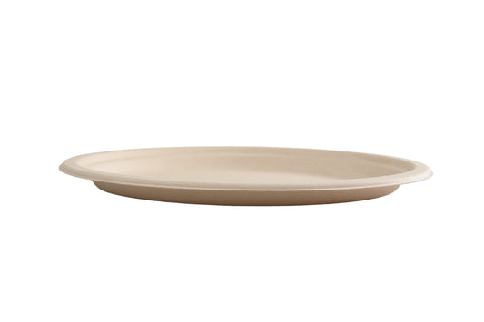 No added PFAS 10.25" x 7.75" Small Heavy Fiber Platter side view