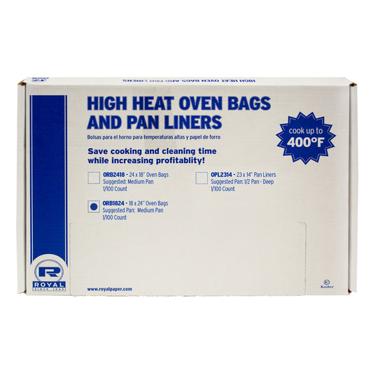 18" x 24" 11 Quart High Heat Oven Bags, Package of 100