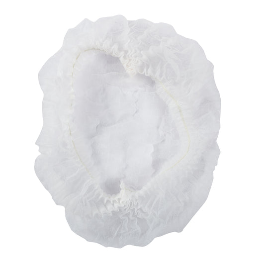 White O.R. Cap Latex Free Pleated