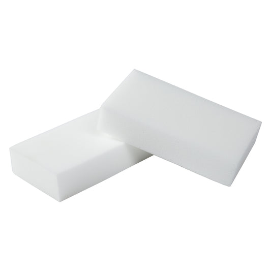White 4.6" x 2.5" x 1" Individually Wrapped Wipe Out Sponges