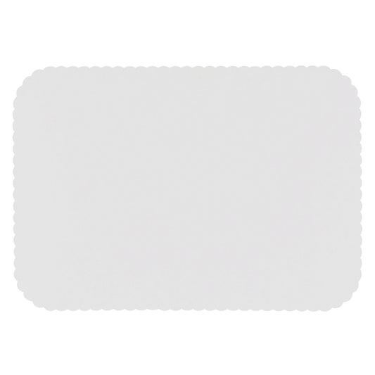 White Traymat, 14" x 19", Scallop