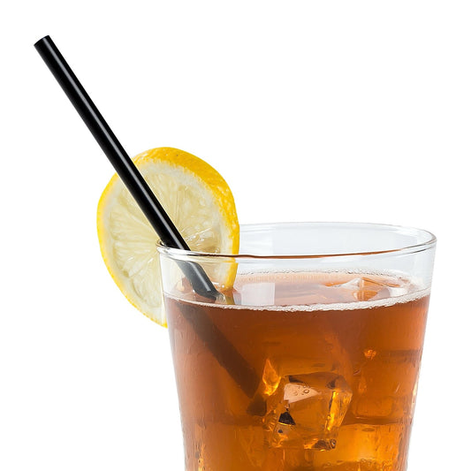 AmerCareRoyal Take-Out/Dine-In/Disposable Beverage Supplies/Straws 5.75" Jumbo Black Unwrapped Straws, Case of 12,500