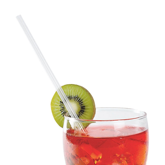 AmerCareRoyal Take-Out/Dine-In/Disposable Beverage Supplies/Straws 7.75" Jumbo Clear Paper Wrapped Straws, Case of 2,000