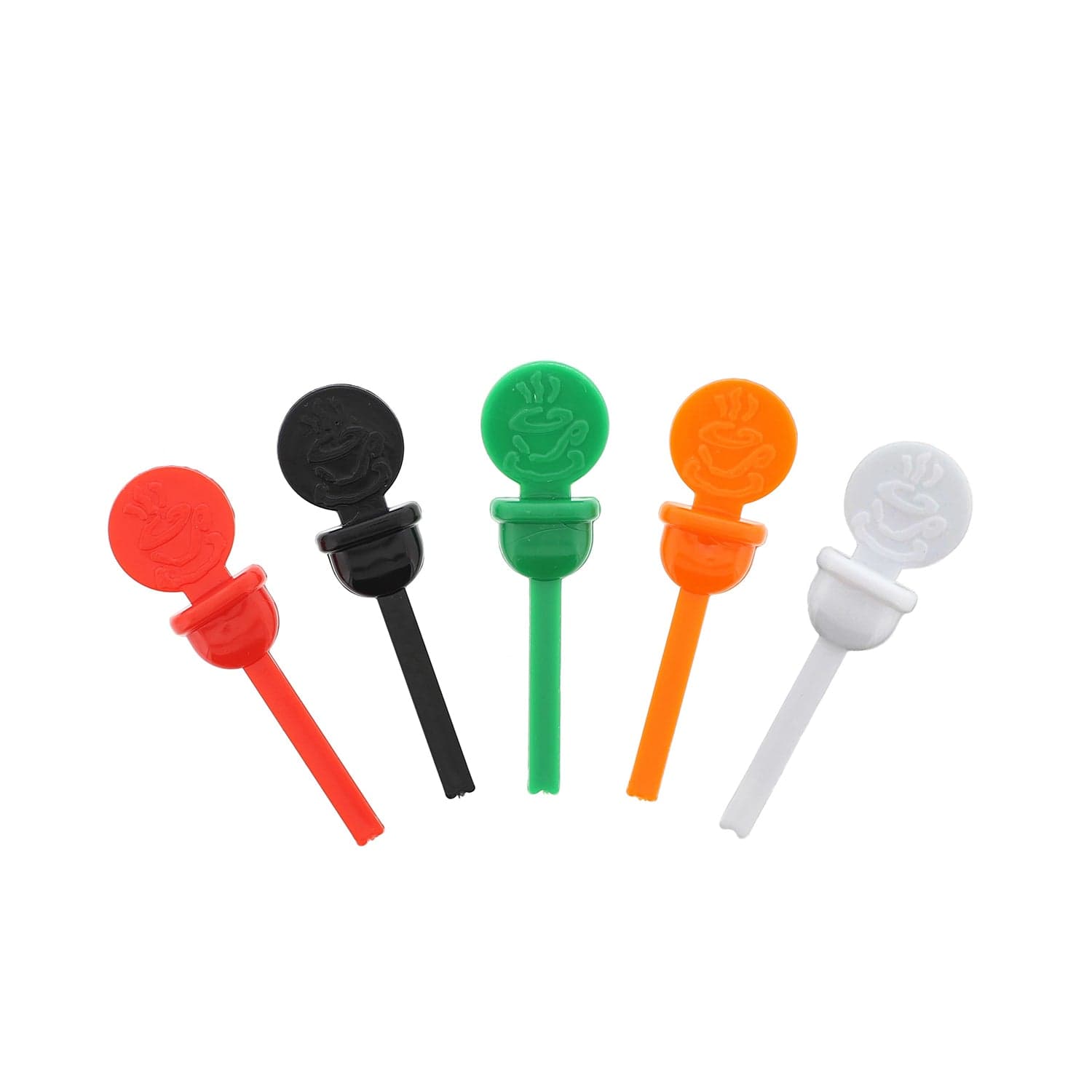 StixToGo Circle Beverage Plugs For Disposable Lids - Variety Pack Of 2000 (Red, Green, Orange, Black, White)