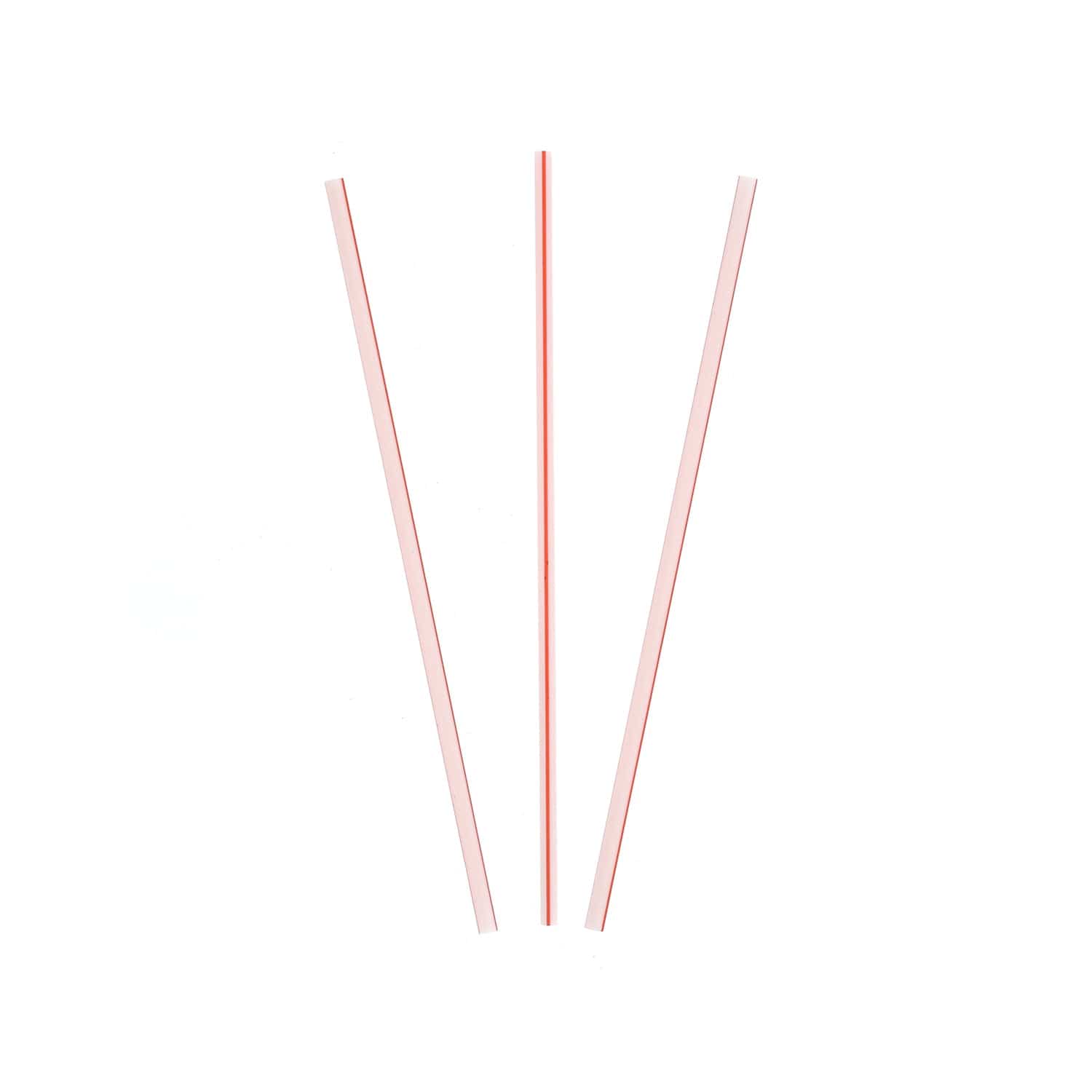 Light Pink and White Striped Stirring Straws
