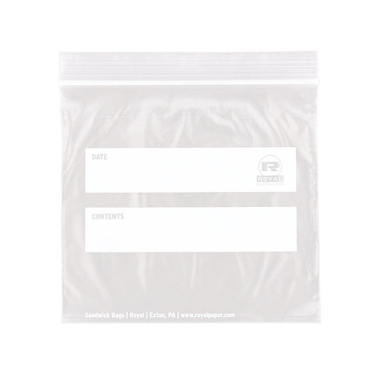 CiboWares.com Take-Out/Dine-In/Disposable Bags/Zip Bags 6.5" x 6" Double Zipper Sandwich Bags, Pack of 500