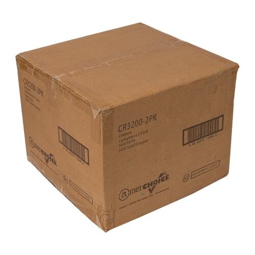 AmerCareRoyal Take-Out/Dine-In/Kids Products/Crayons Assorted Color 2-Pack Cello Wrapped Crayons, Case of 1,600