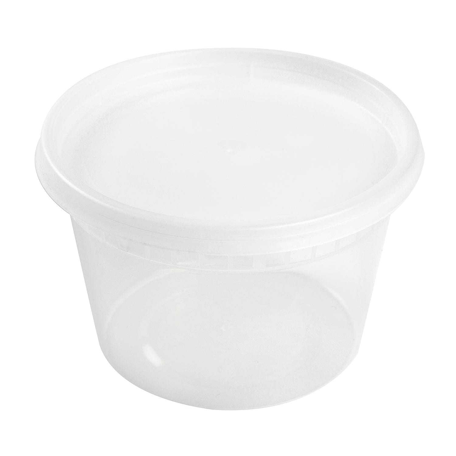 750 CASE Microwavable 16 Oz Clear Round Plastic Deli Food Storage Container  +Lid