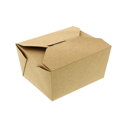 CiboWares.com Take-Out/Dine-In/Take Out Containers/Take-Out Food Boxes Case of 450 #1 Kraft 4-3/8" x 3.5" x 2.5" Folded Takeout Boxes, 50 & 450