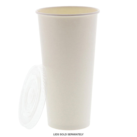 AmerCareRoyal Take-Out/Dine-In/Disposable Beverage Supplies 22 oz 22 oz White Paper Cold Cups. Case of 1,000