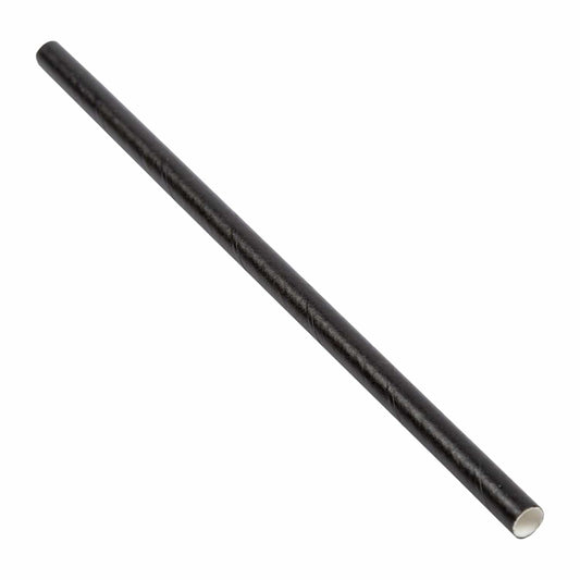 CiboWares.com Take-Out/Dine-In/Disposable Beverage Supplies/Straws Case of 4,000 5.75" Black Unwrapped Cocktail Paper Straws, Case of 4,000