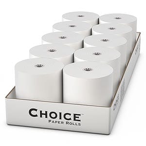 AmerCareRoyal POS Supplies/Thermal Register Rolls 3-1/8" x 200' Thermal 1 Ply POS Tray Register Rolls, Case of 30