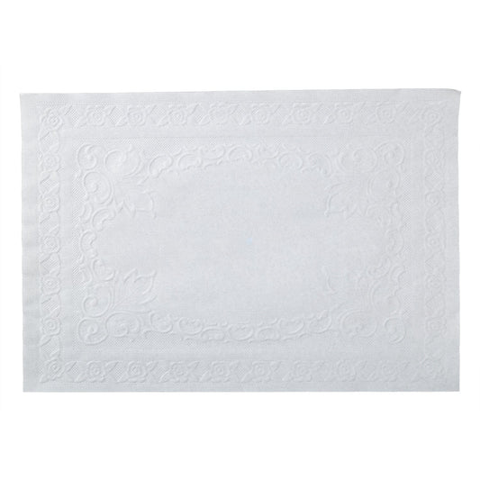 CiboWares.com Take-Out/Dine-In/Tabletop/Paper Placemats/Printed Designs White Linen Placemats with Embossed Straight Edges, Pack of 1,000