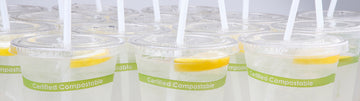 CPLA cold cups with water and lemon