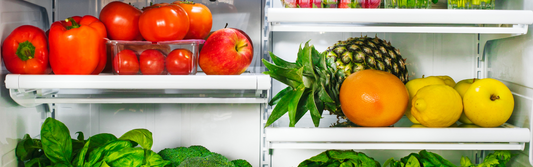 well organized fridge shelves