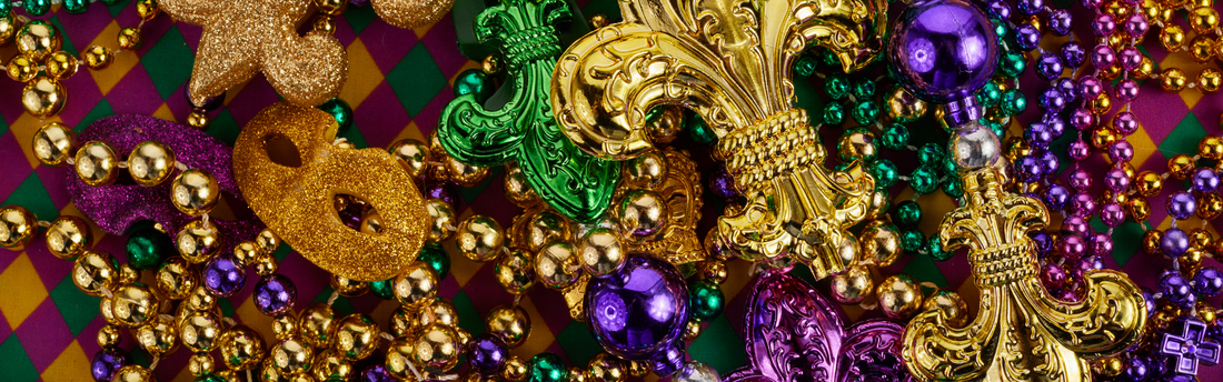 colorful mardi gras decorations