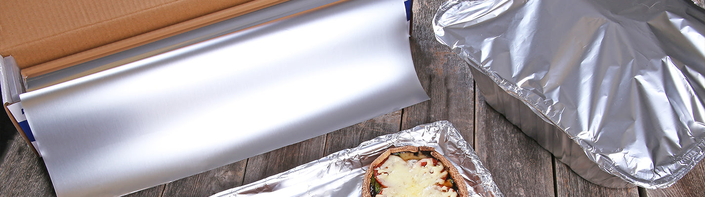 potato on a sheet of aluminum foil