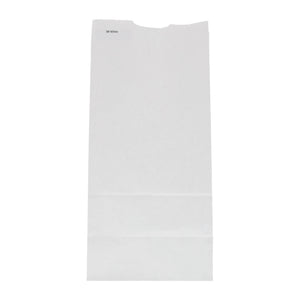 8# White Paper Grocery Bags, Case of 500