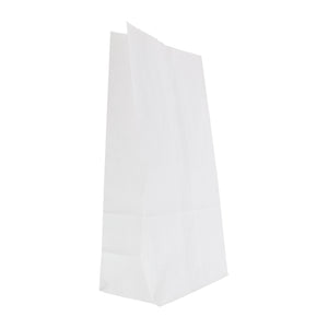 8# White Paper Grocery Bags, Case of 500