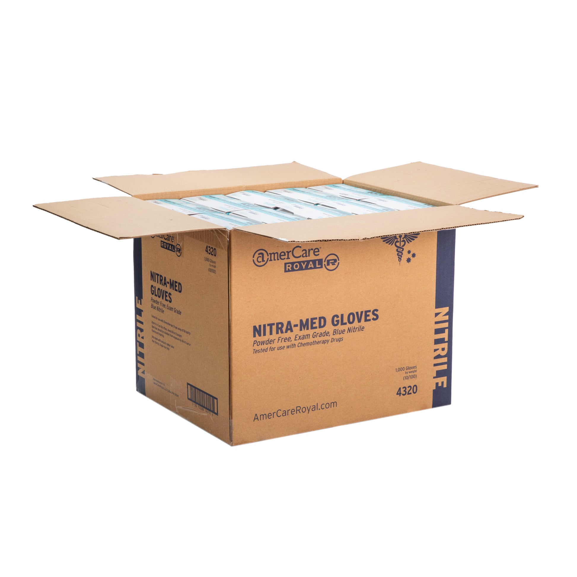 case of Exam Grade Powder-Free Nitrile Nitra-Med Gloves