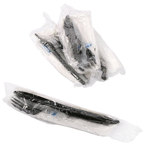 5 Piece Kit Black Medium Weight Fork-Knife-S&P-12
