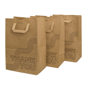 1/6 Eco Handle 70# Kraft Grocery Bags