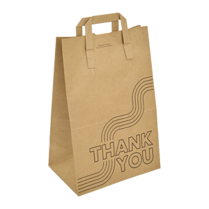 1/6 Eco Handle 70# Kraft Grocery Bags