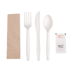 White Heavy CPLA Meal Kits Fork-Spoon-Knife-13