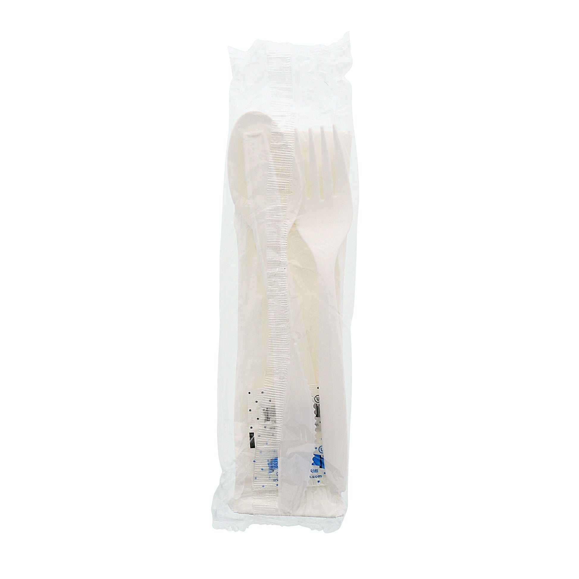 6 Piece Kit White Medium Plus Weight Fork-Teaspoon-Knife-12" x 13" Napkin-S&P
