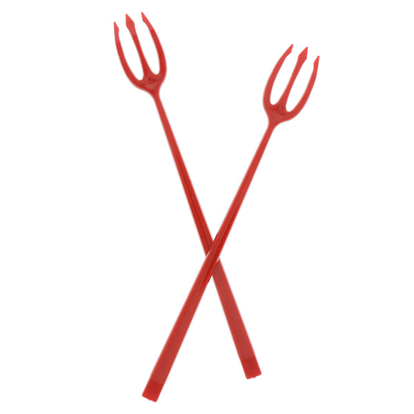 Plastic 3 Prong Red Devil Forks