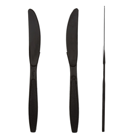 Heavy Black Polystyrene Knives