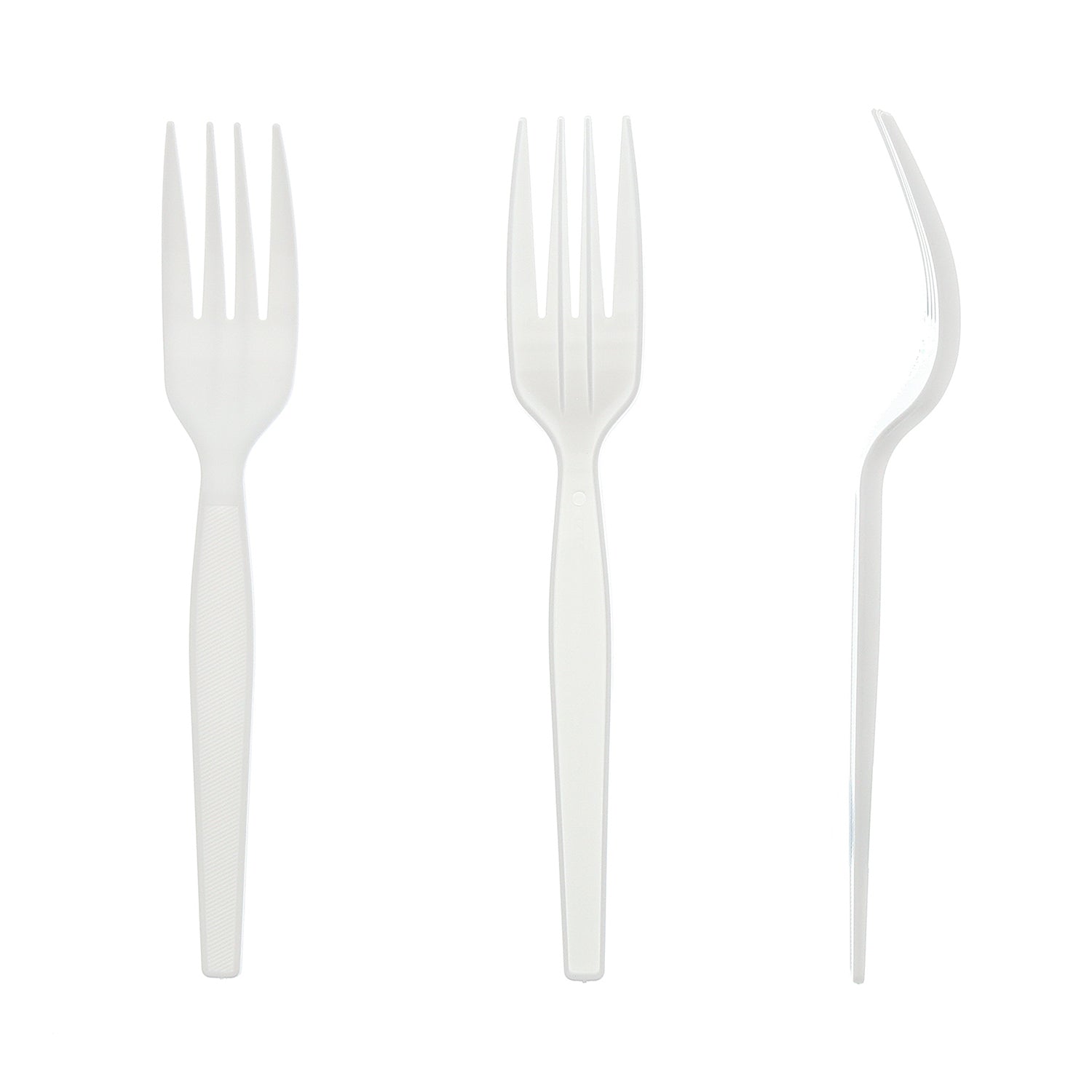 Medium Heavy White Polystyrene Individually Wrapped Forks