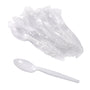 Medium Heavy White Polystyrene Individually Wrapped Teaspoons