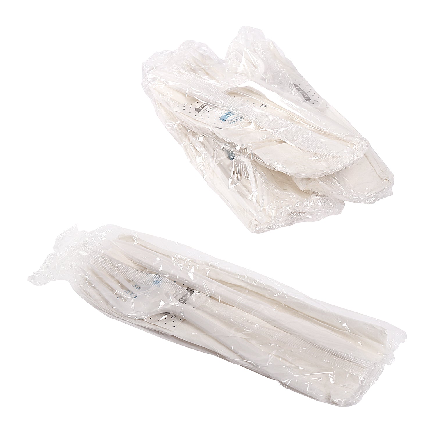 5 Piece Kit White Medium Weight Fork-Knife-S&P-12" x 13" Napkin, Case of 250