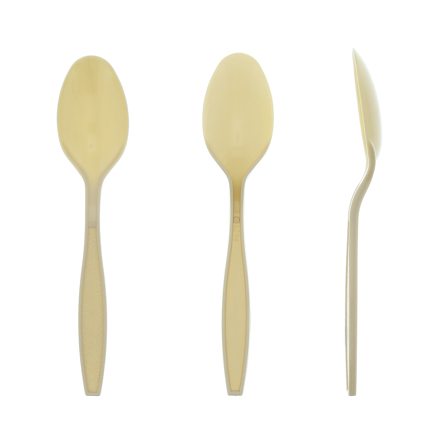 Three Heavy Champagne Retail Boxed Polystyrene Teaspoons